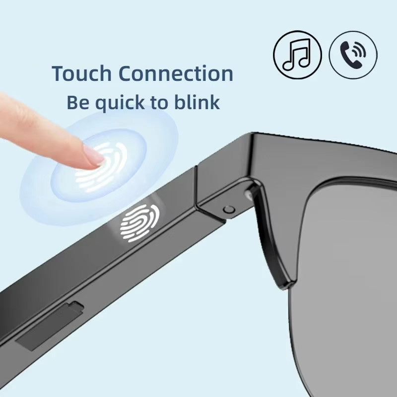 Smart Sunglasses with Touch Control and UV Protection Bluetooth 5.3 HD Surround Sound Waterproof XP4