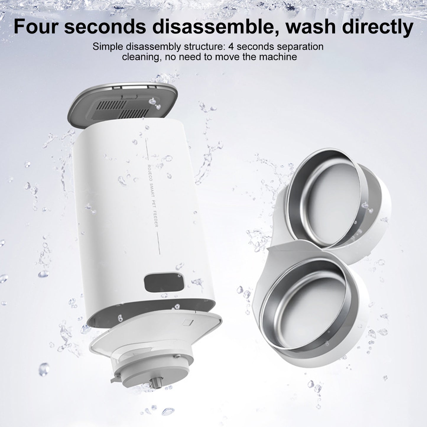 Comedero inteligente con wifi para mascotas autonomía de hasta 3 semanas capacidad 4 litros color blanco