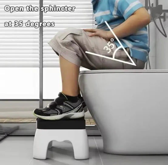 Special Toilet Stool for 35° Leg Elevation, Portable Non-Slip Design, 42*25*17cm