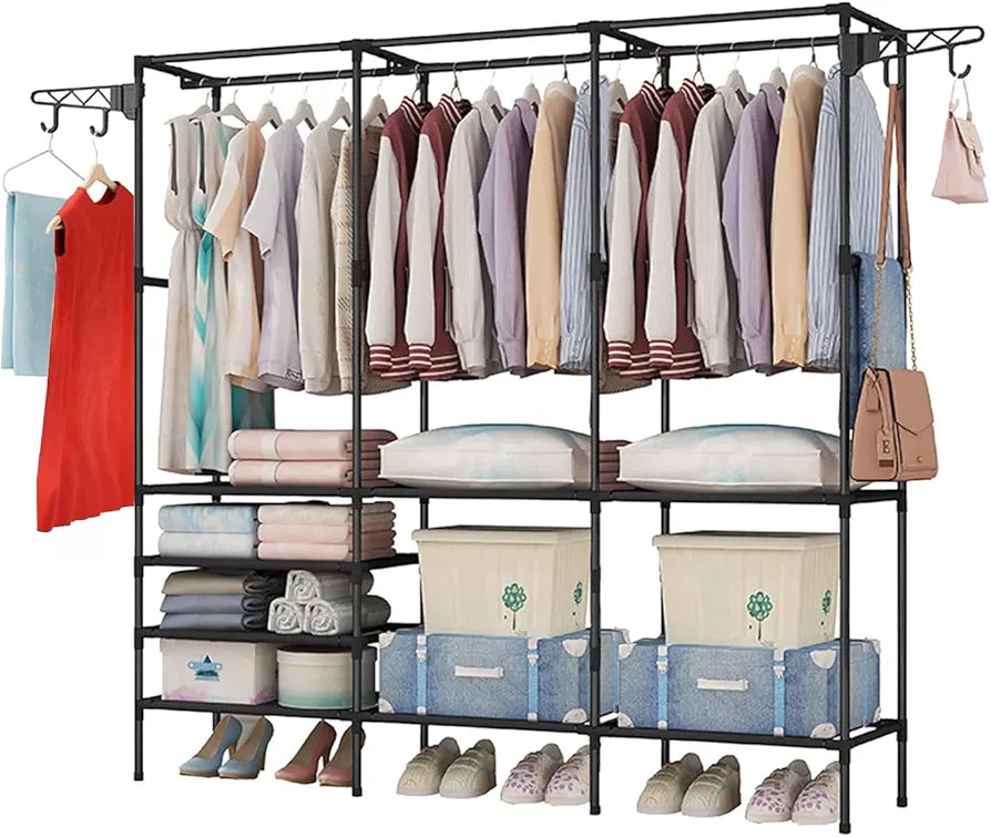 Perchero-zapatero multifuncional 3 en 1 170x108x36xm colores blanco o negro