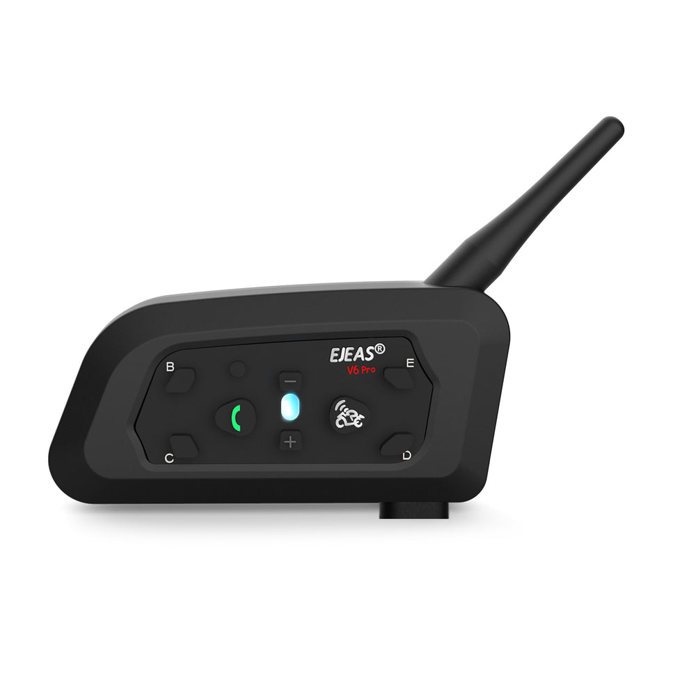 Intercomunicador EJEAS V6 PRO+ para casco de motocicleta bluetooth 5.1 Walkie Talkie 6 conductores Distancia 800 metros Impermeable IP67