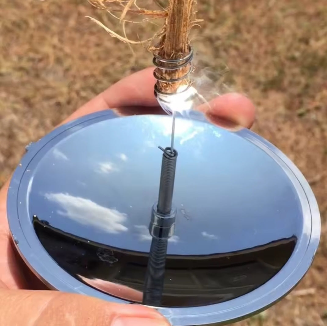 Solar Lighter for Outdoors Waterproof Windproof Emergency Camping Hiking Survival Tool