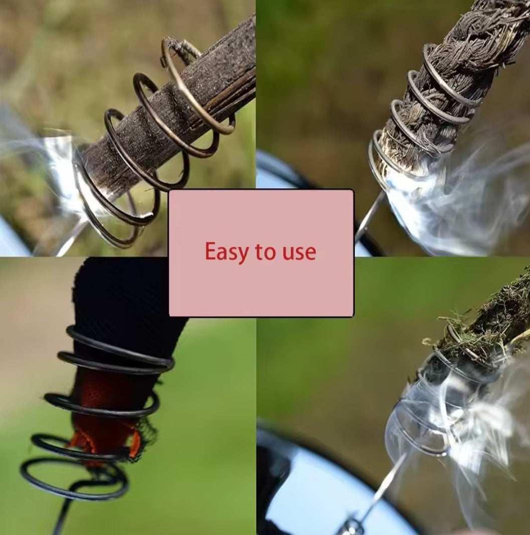 Solar Lighter for Outdoors Waterproof Windproof Emergency Camping Hiking Survival Tool