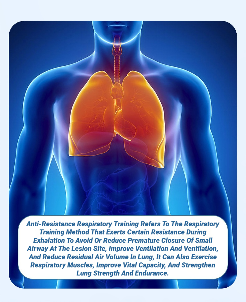 Black portable breathing exercise device