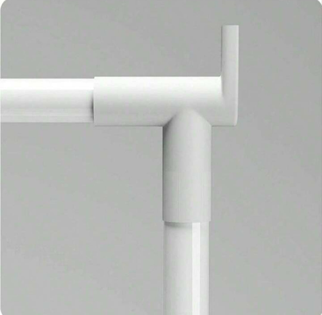 Triangular Coat Rack, Versatile Home Organizer with 3 Shelves, Easy Assembly, Metal and Plastic, White