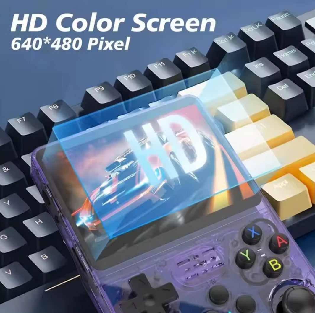 R36S Retro Game Console Open Source Linux System 3.5 Inch HD Screen 128GB Memory with 10,000+ Pre-Installed Games