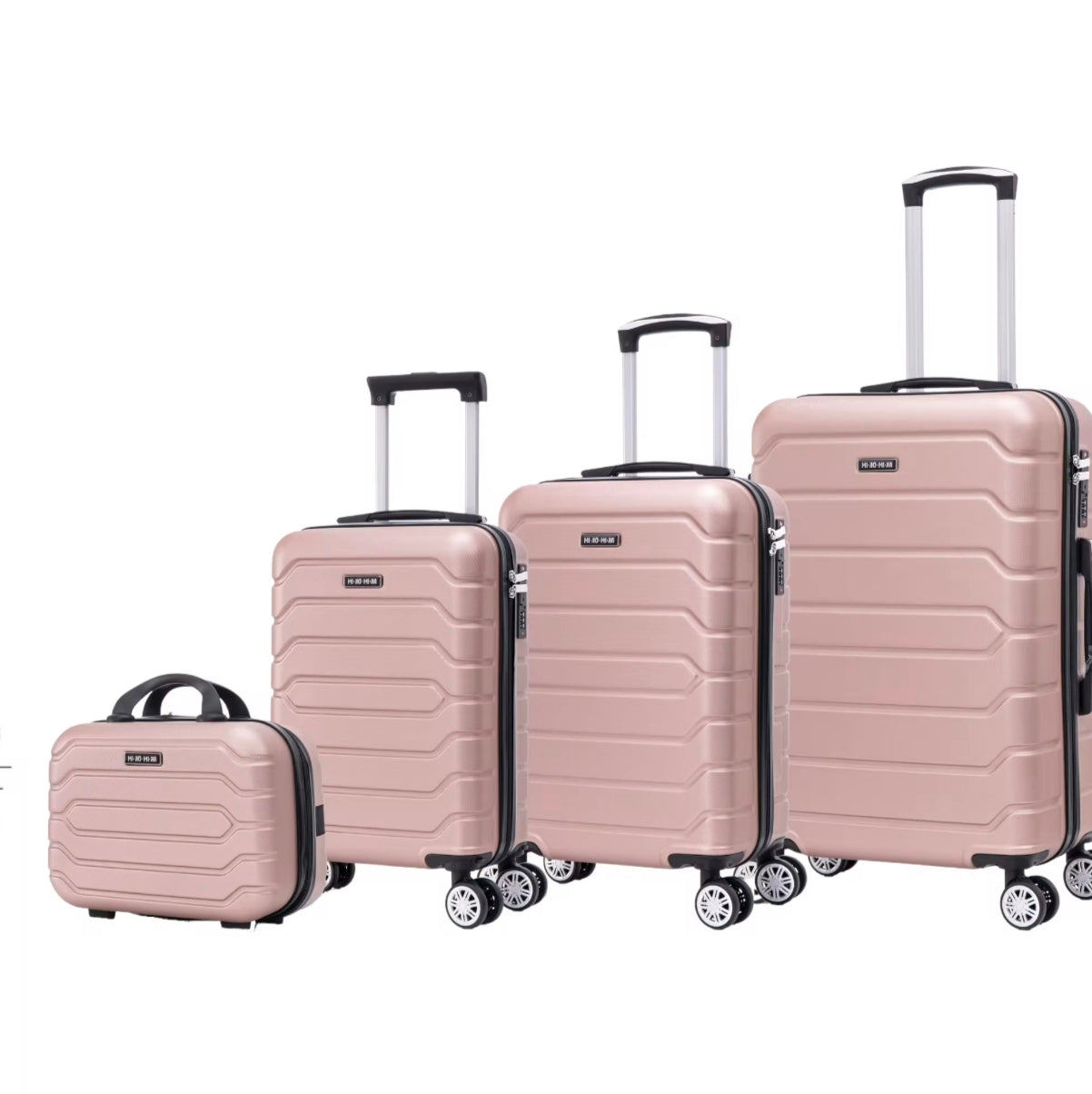Conjunto de cuadro maletas de viaje con ruedas giratorias 360° carcasa abs de gran resistencia cierre numérico integrado y asa telescópica disponible en varios colores