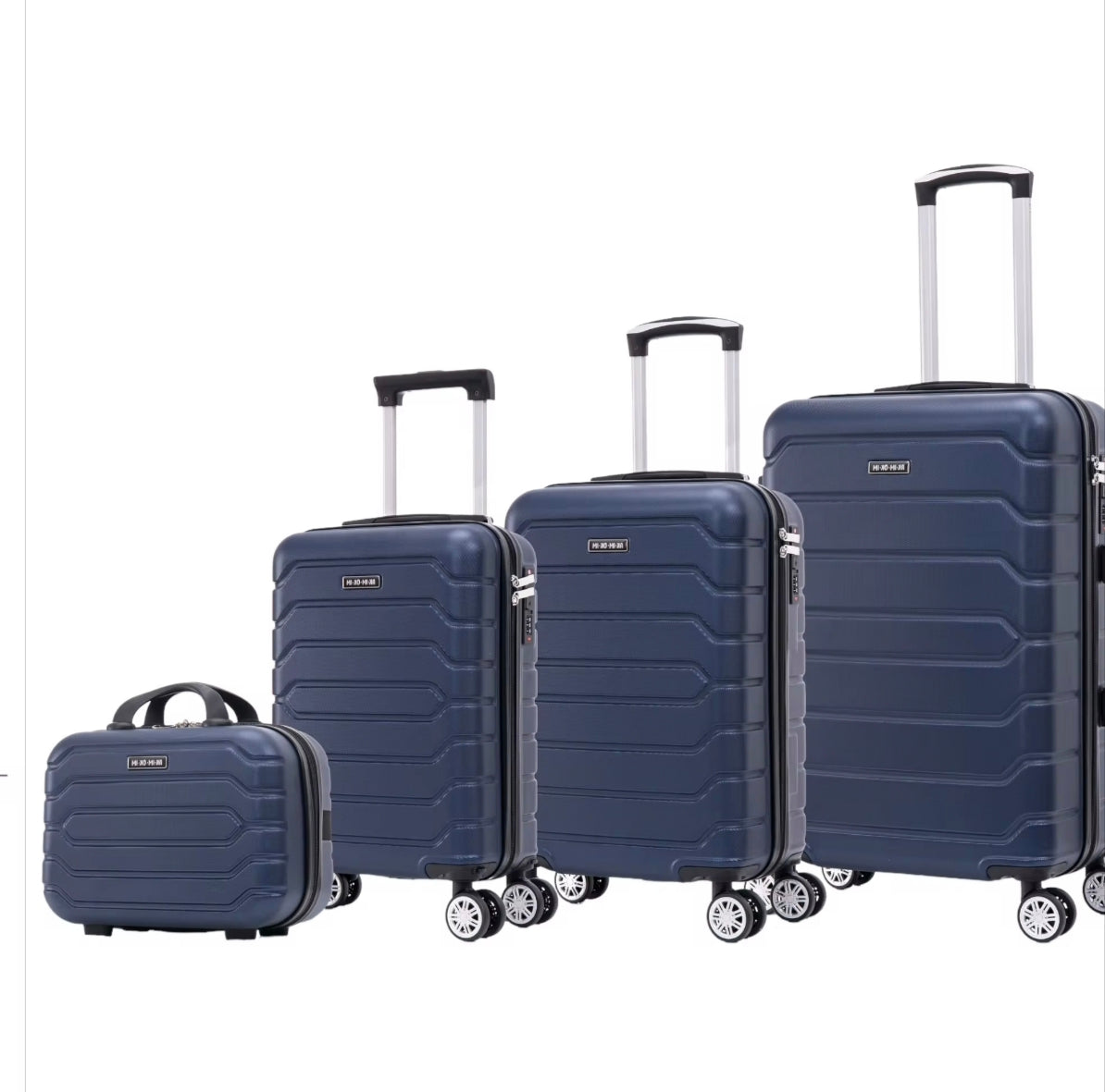 Conjunto de cuadro maletas de viaje con ruedas giratorias 360° carcasa abs de gran resistencia cierre numérico integrado y asa telescópica disponible en varios colores