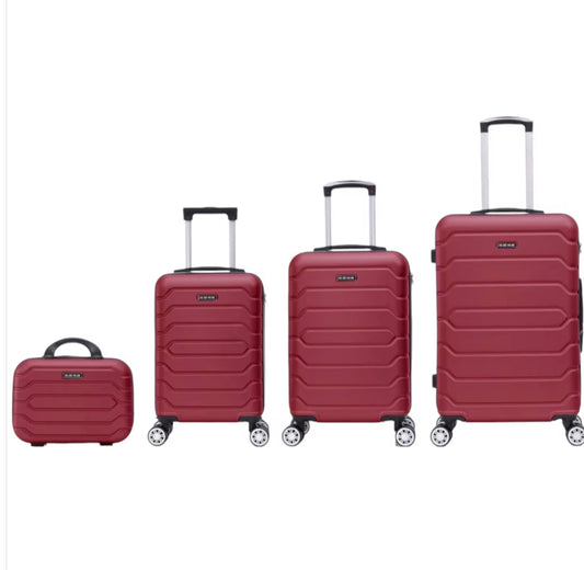 Conjunto de cuadro maletas de viaje con ruedas giratorias 360° carcasa abs de gran resistencia cierre numérico integrado y asa telescópica disponible en varios colores