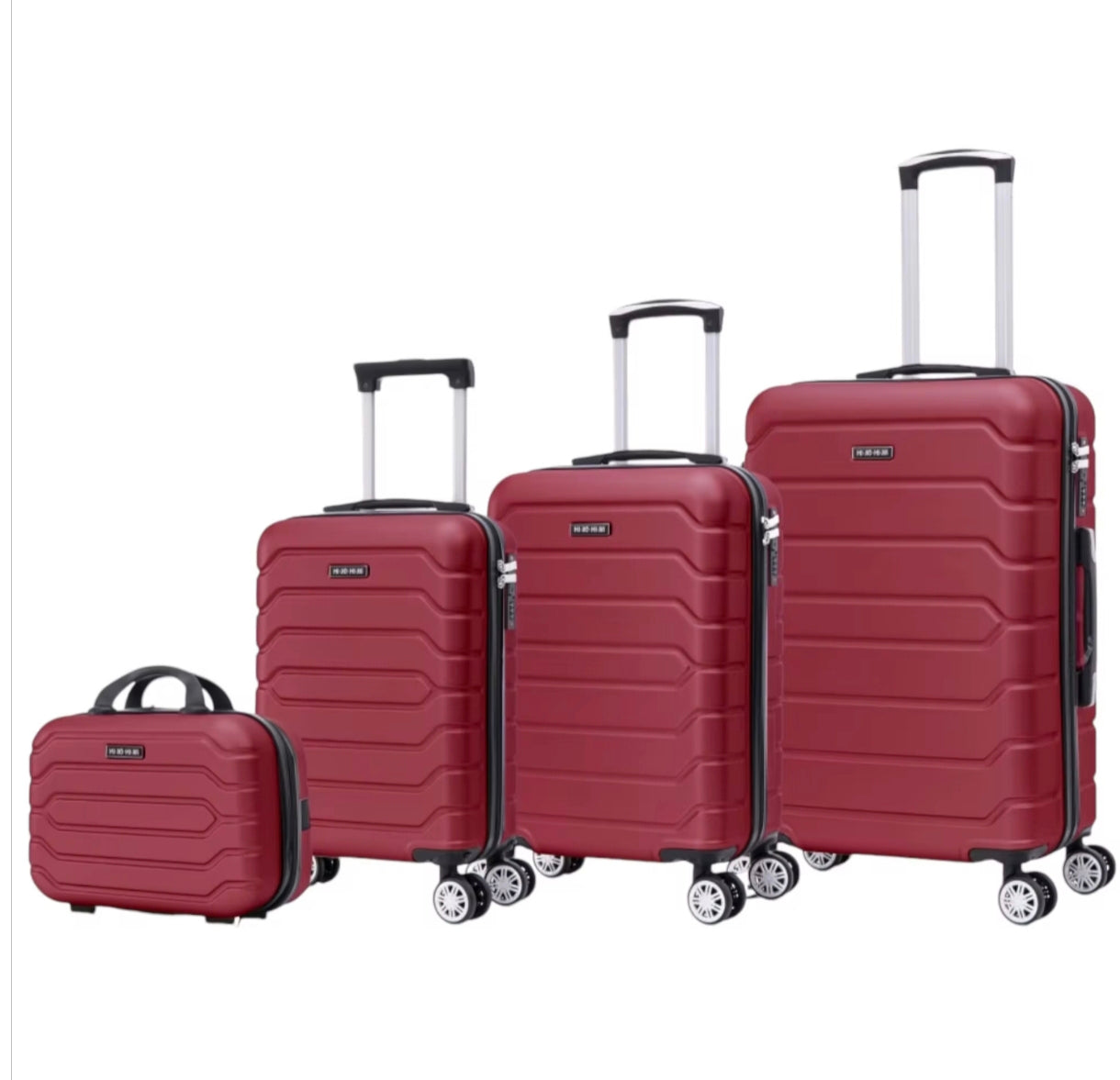 Conjunto de cuadro maletas de viaje con ruedas giratorias 360° carcasa abs de gran resistencia cierre numérico integrado y asa telescópica disponible en varios colores