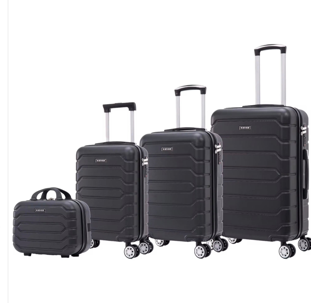 Conjunto de cuadro maletas de viaje con ruedas giratorias 360° carcasa abs de gran resistencia cierre numérico integrado y asa telescópica disponible en varios colores