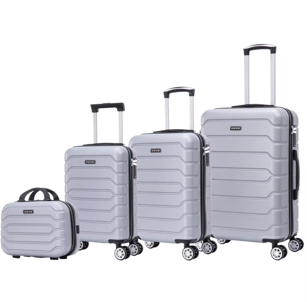 Conjunto de cuadro maletas de viaje con ruedas giratorias 360° carcasa abs de gran resistencia cierre numérico integrado y asa telescópica disponible en varios colores