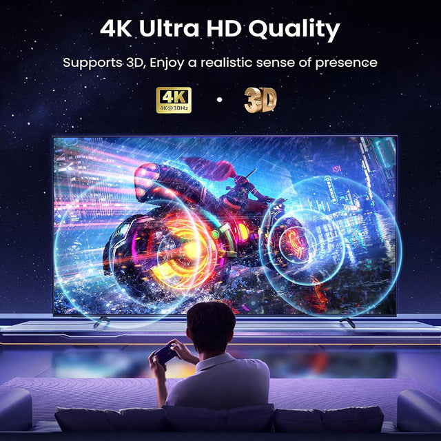 Divisor compatible con HDMI 4K 1 entrada-4 salidas, interruptor HDTV 4x1 conmutador de vídeo HD para Xbox, PS4, DVD, PC y portátil