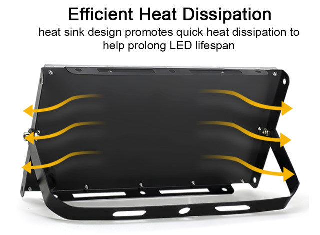 Led Outdoor Reflector Spotlight 150W Waterproof IP65 AC 220V Cold Light Offer Pack of 2 Units, 220V
