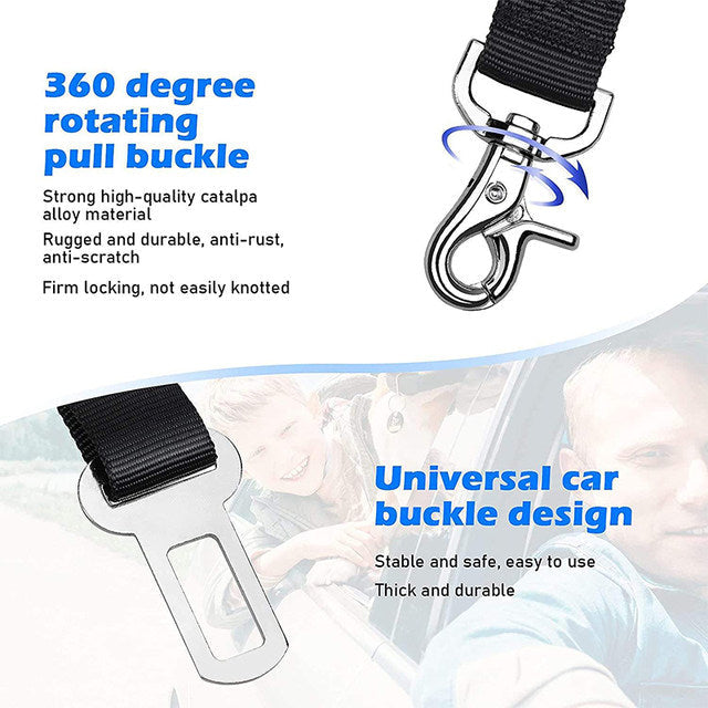 Elastic seat belt for cats and dogs