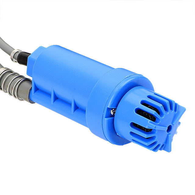 Multi-purpose 12V portable shower with pump, cigarette lighter connection, for car washing, travel, camping, blue.