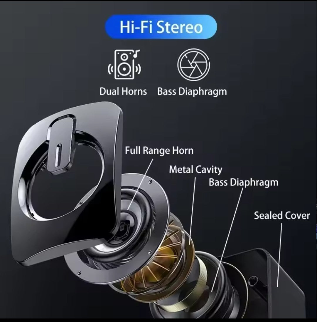 Mini Bluetooth Speakers with RGB LED Lights, Microphone Support, HiFi Stereo Sound, USB Connection for PC, Desktop, Office, Laptop