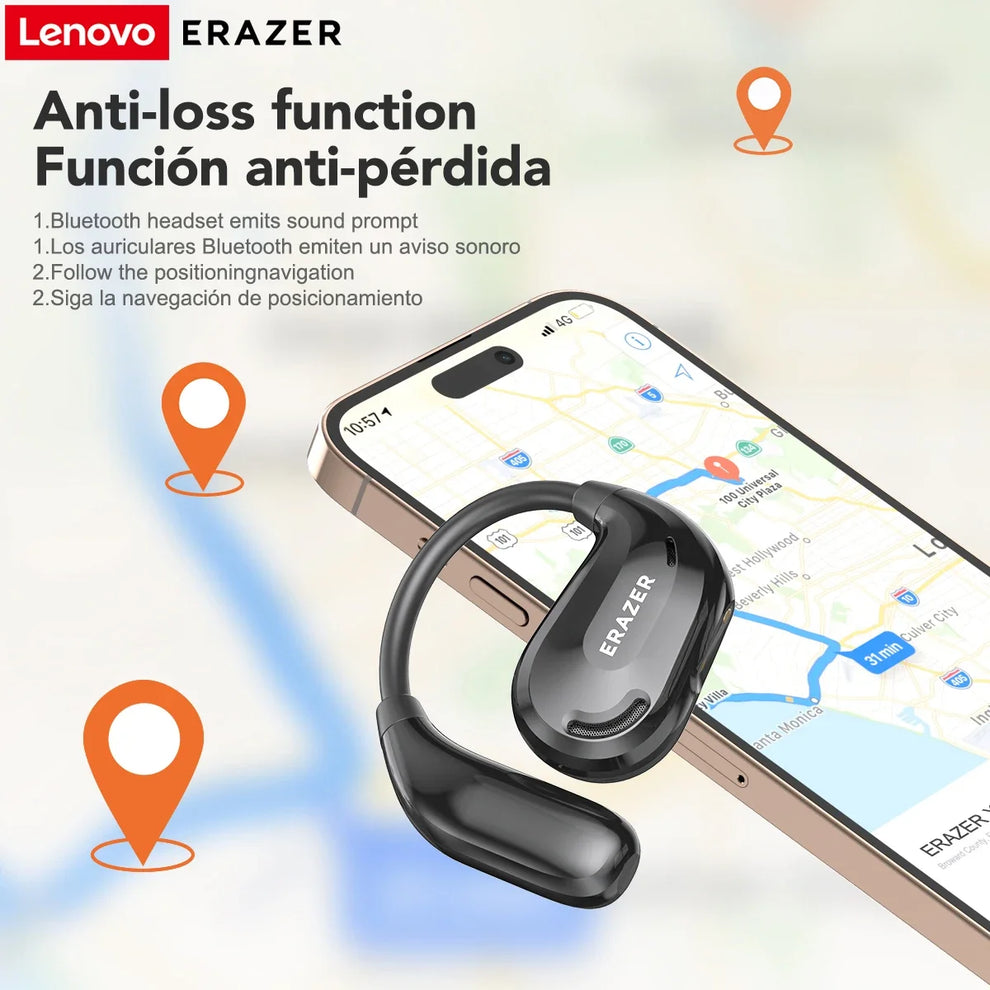 ERAZER XT66PRO Wireless Bluetooth Earphones with DIY App Translator Built-in AI Translation into 135 Languages Long Battery Life IPX5 Waterproof