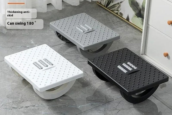 Trendings portable footrest for desk in white gray and black with thickening anti-skid surface and 180 degree swing feature