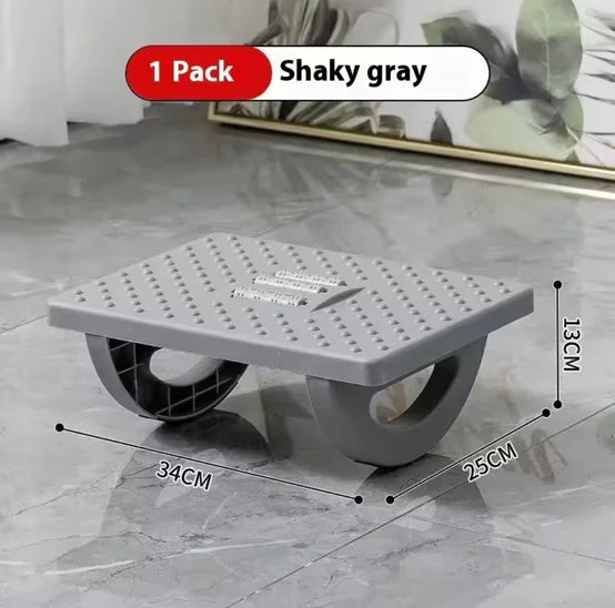 Shaky gray portable footrest for desk by Trendings with textured surface and ergonomic design