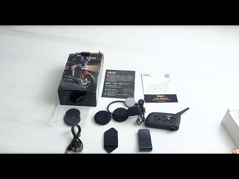 Intercomunicador EJEAS V6 PRO+ para casco de motocicleta bluetooth 5.1 Walkie Talkie 6 conductores Distancia 800 metros Impermeable IP67