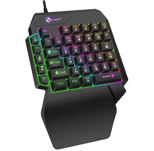 Ultra-Slim One-Handed Backlit Mini Gaming Keyboard 35 Keys 