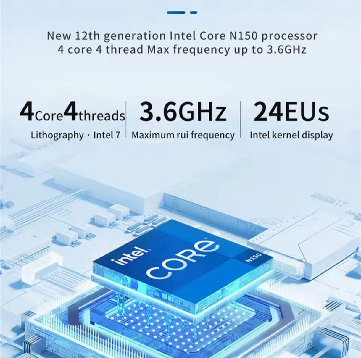 MLLSE-Mini PC G2 Pro procesador Intel Twin Lake N150 12GB de RAM 512GB de SSD WiFi 5  Bluetooth 5.0 Windows 11