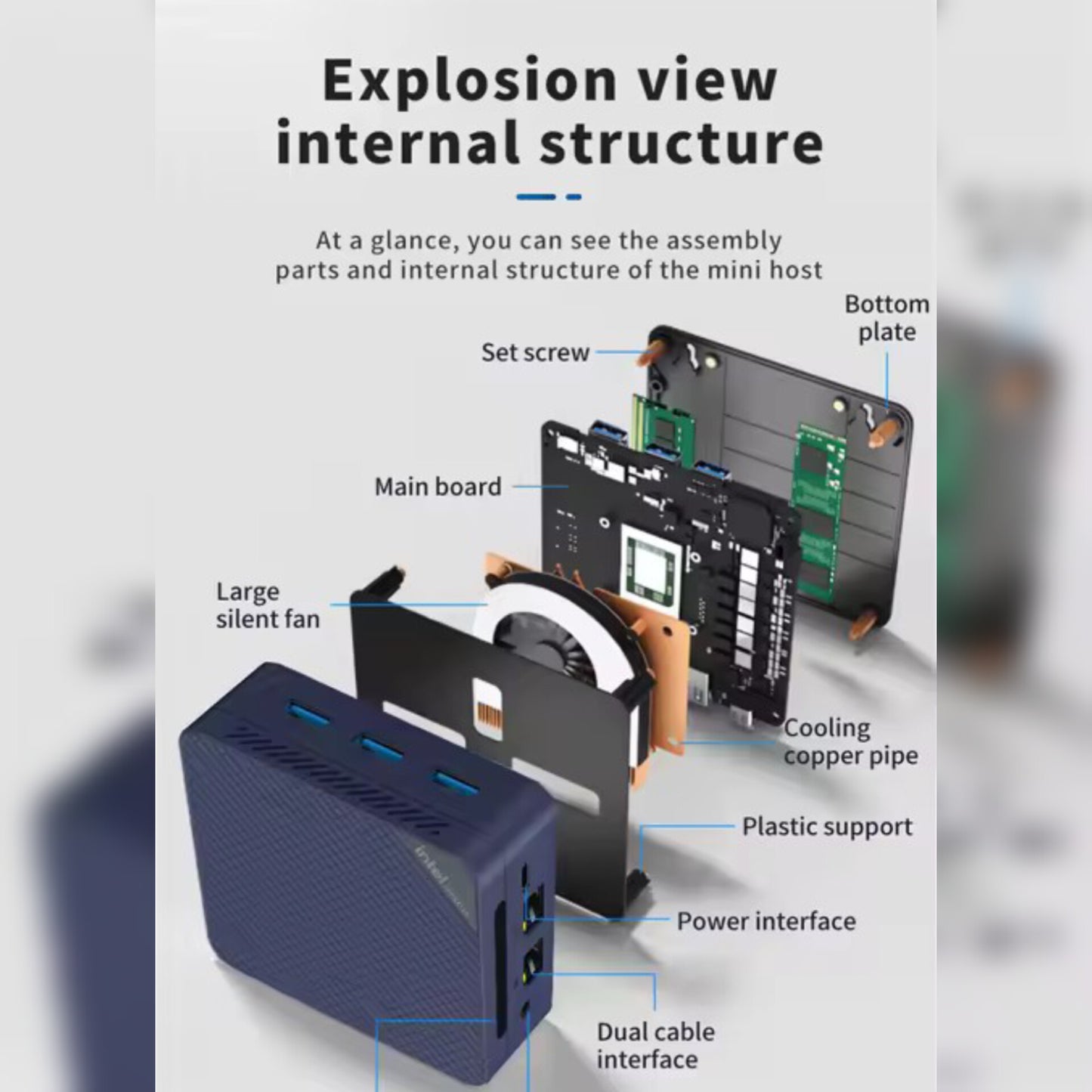 MLLSE-Mini PC G2 Pro procesador Intel Twin Lake N150 12GB de RAM 512GB de SSD WiFi 5  Bluetooth 5.0 Windows 11