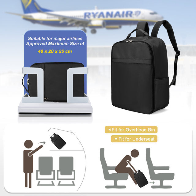 Lumin backpack, special dimensions for cabin luggage, 40x20x25cm, lightweight and comfortable functional travel bag, 4 colors