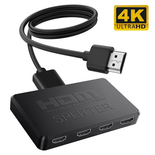 Divisor compatible con HDMI 4K  1 entrada-4 salidas, interruptor HDTV 4x1  conmutador de vídeo HD para Xbox, PS4, DVD, PC y portátil
