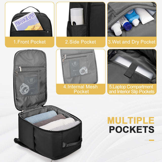 Lumin backpack, special dimensions for cabin luggage, 40x20x25cm, lightweight and comfortable functional travel bag, 4 colors