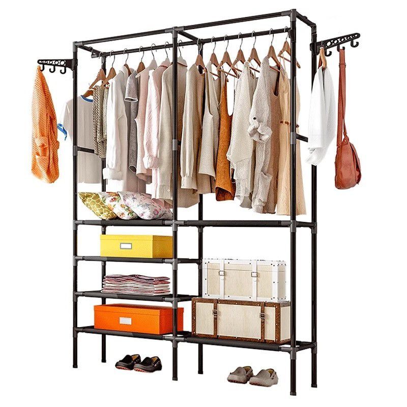 Perchero-zapatero multifuncional 3 en 1  170x108x36xm colores blanco o negro